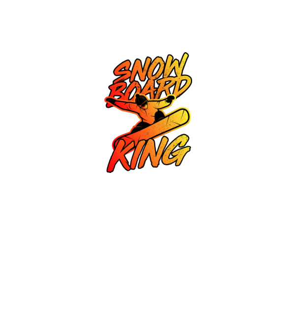 snowboard king model negru pe tricou