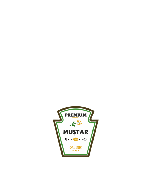 muștar premium - calitate model negru pe tricou