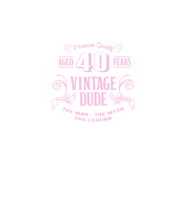 Vintage Dude - 40 model negru pe tricou