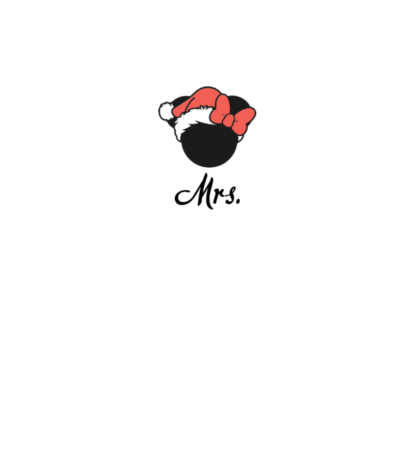 mrs christmas model alb pe tricou