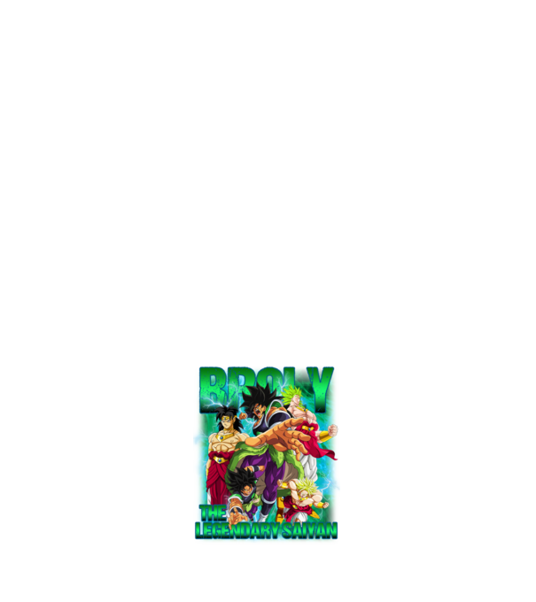 broly dragonball model negru pe tricou