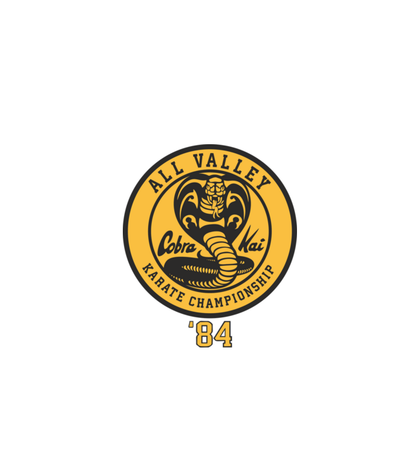 all valley karate cobra kai model negru pe tricou