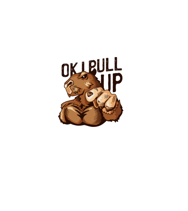 Muscular Capybara - capibară model roz deschis pe tricou