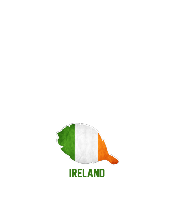 Steag irlandez model alb pe tricou