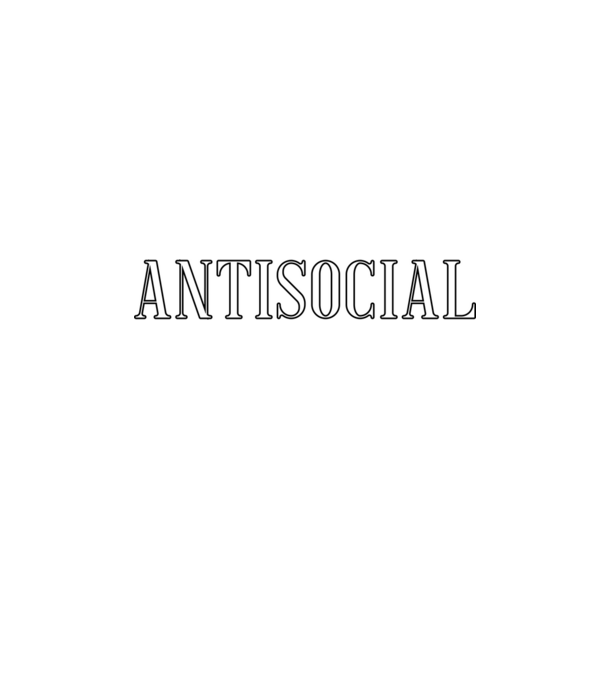 Antisocial model negru pe tricou