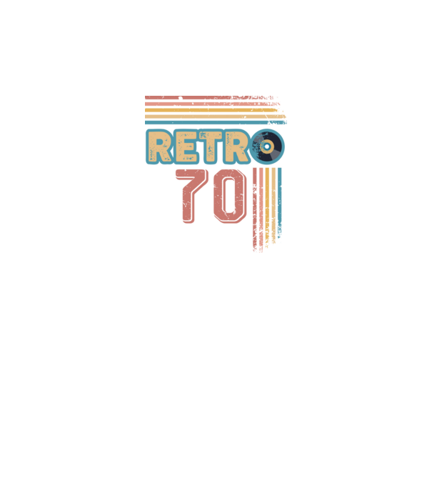 Retro 70 Birthday model alb pe tricou