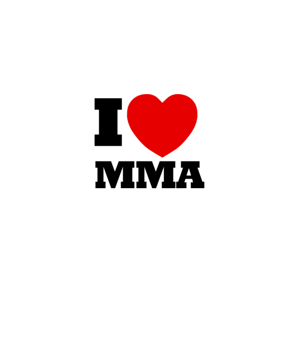 MMA LOVE model alb pe tricou