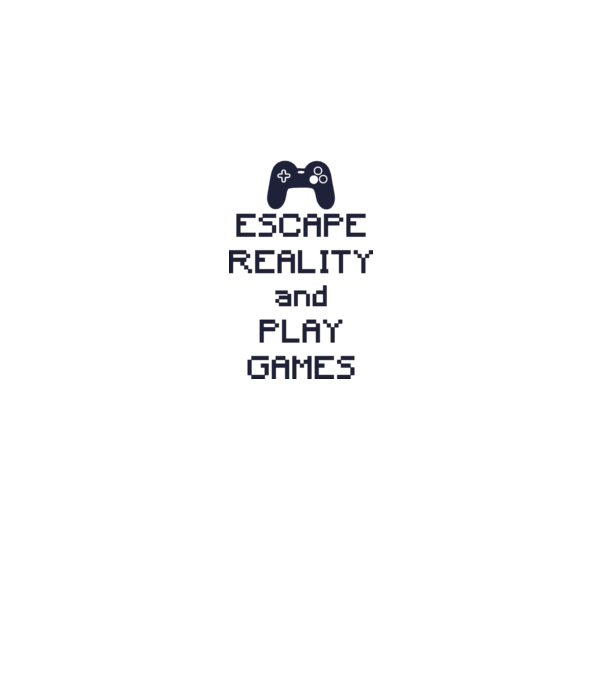 Escape reality model alb pe tricou