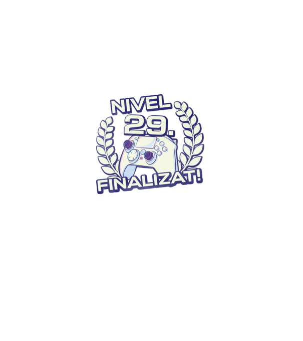 Nivel 29 finalizat! model negru pe tricou