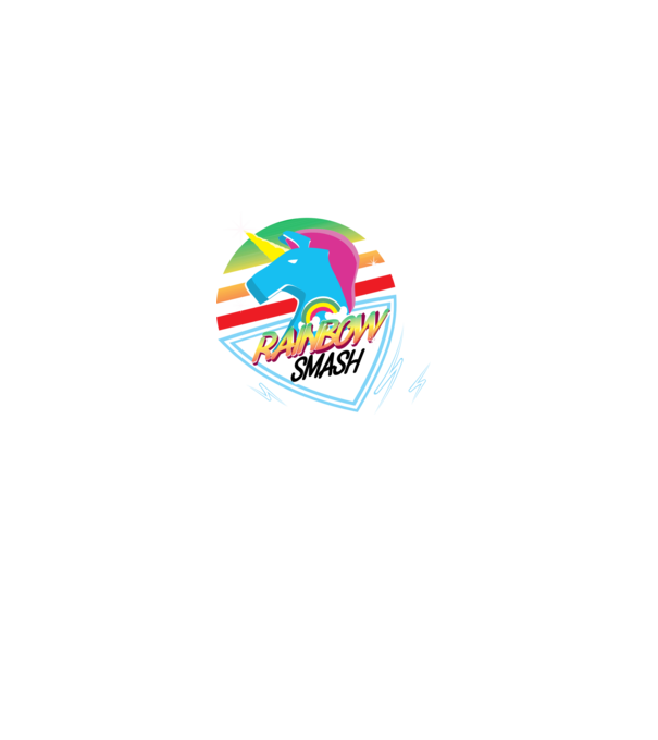 Rainbow smash model negru pe tricou
