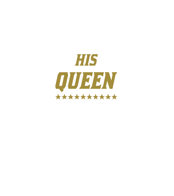 His Queen model negru pe tricou