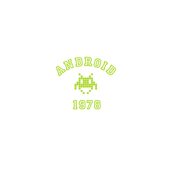 android model negru pe tricou