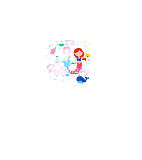 Mermazing Birthday 7 model negru pe tricou