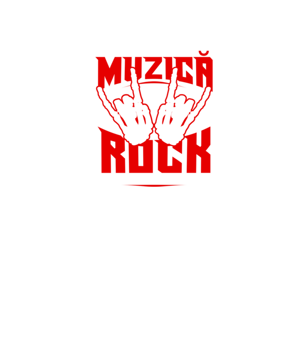 există două tipuri de muzică, rock și celelalte rahaturi model negru pe tricou