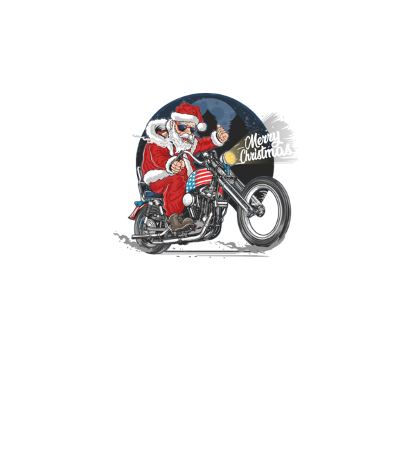 Santa Motocicletă Merry Christmas model turcoaz pe tricou