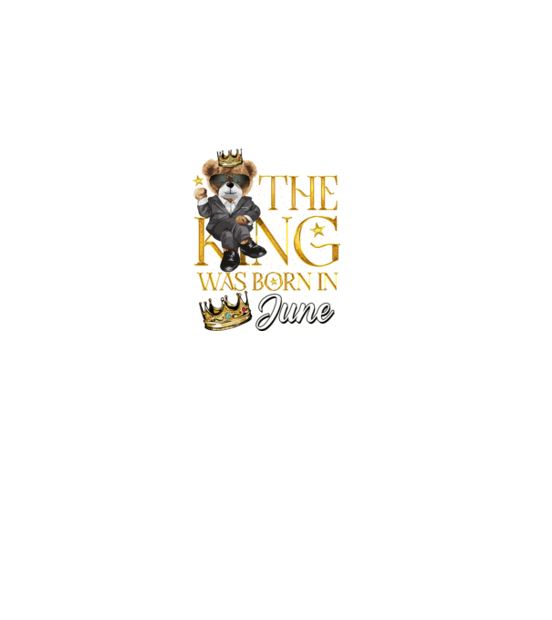 The king was born int JUNE model negru pe tricou