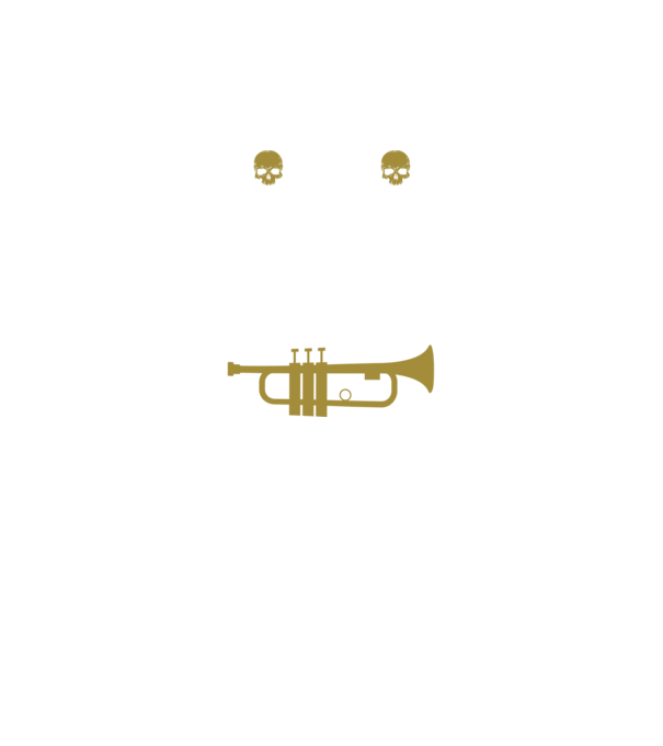 I play heavy metal trumpet model negru pe tricou
