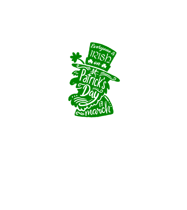 Everyone is irish leprechaun model alb pe tricou