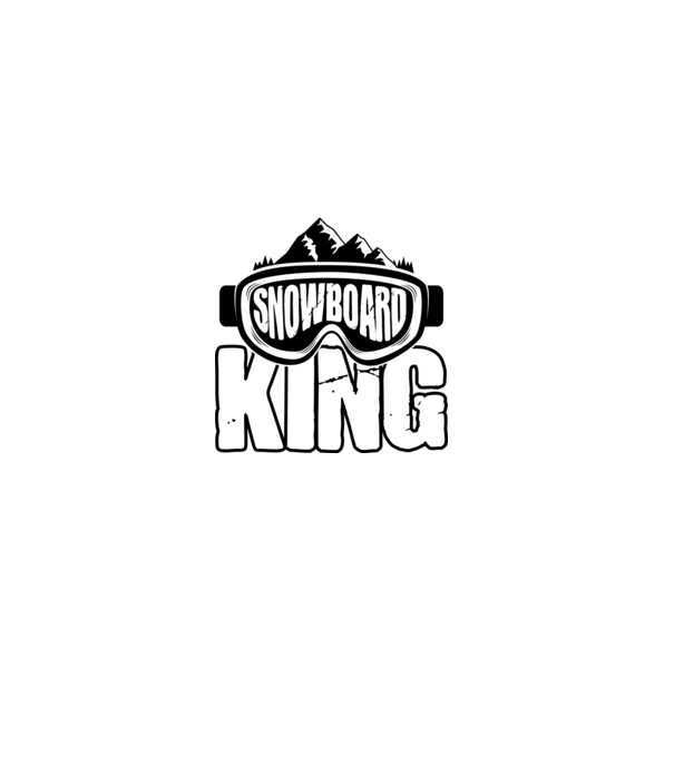 Snowboard king 01 model negru pe tricou