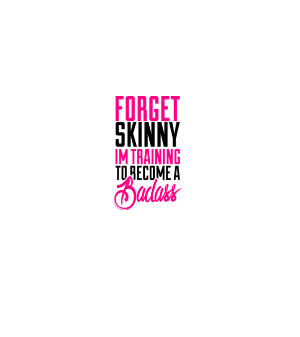 Forget Skinny model alb pe tricou