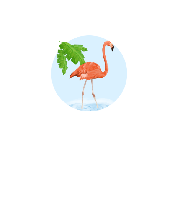 Flamingo model mov pe tricou