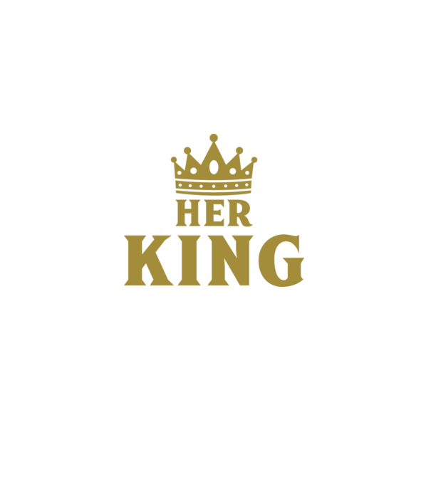 Her King model negru pe tricou