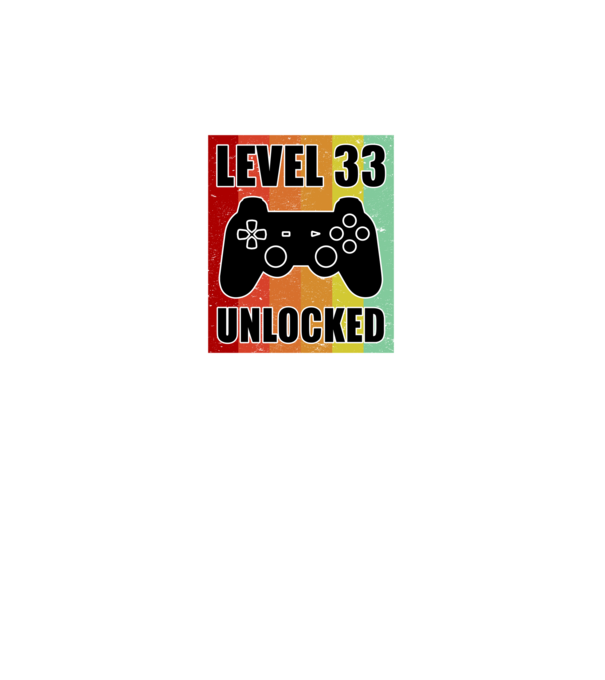 level 33 unlocked retro gamer model negru pe tricou