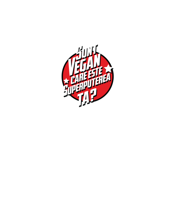 sunt vegan, care este superputerea ta? model negru pe tricou