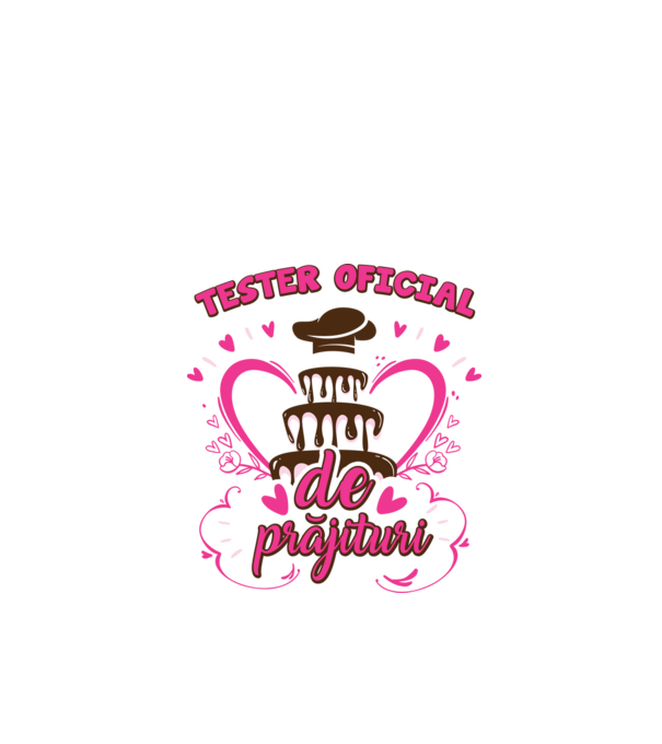 tester oficial de prăjituri model alb pe tricou