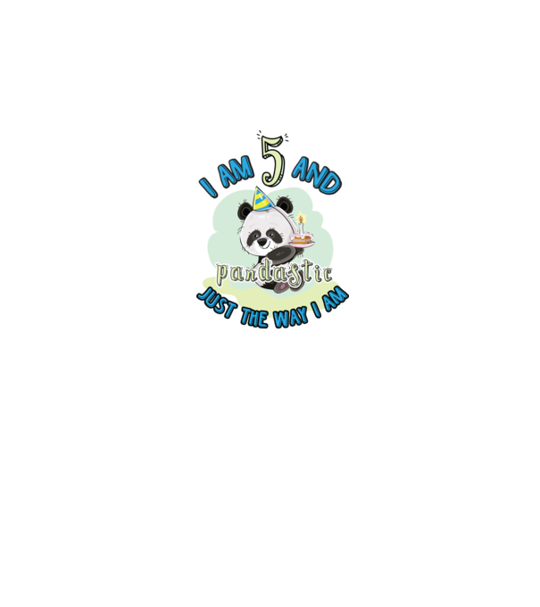 PANDASTIC 5 model alb pe tricou