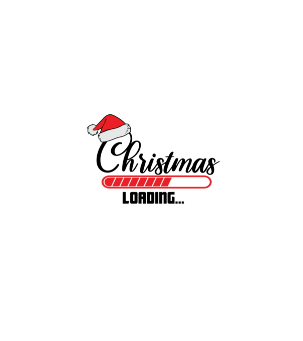 Christmas is loading model alb pe tricou