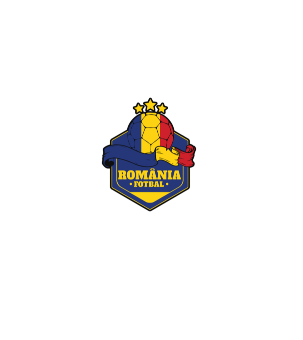 România Fotbal model alb pe tricou