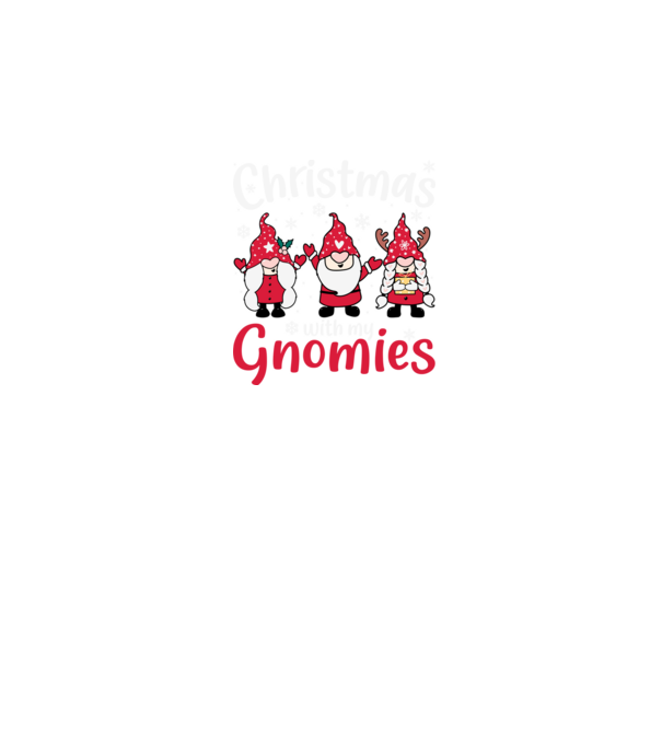 Christmas with my gnomies model negru pe tricou