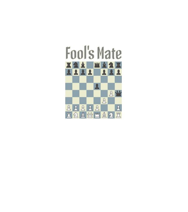 fool's mate model negru pe tricou
