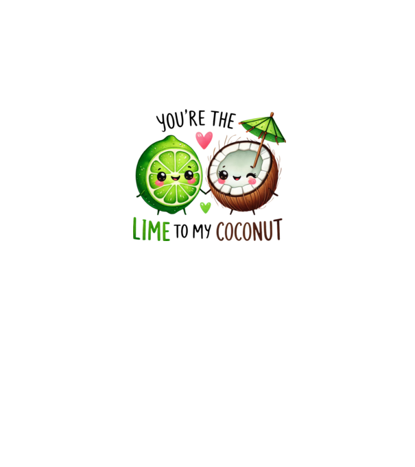 Lime to my Coconut model alb pe tricou
