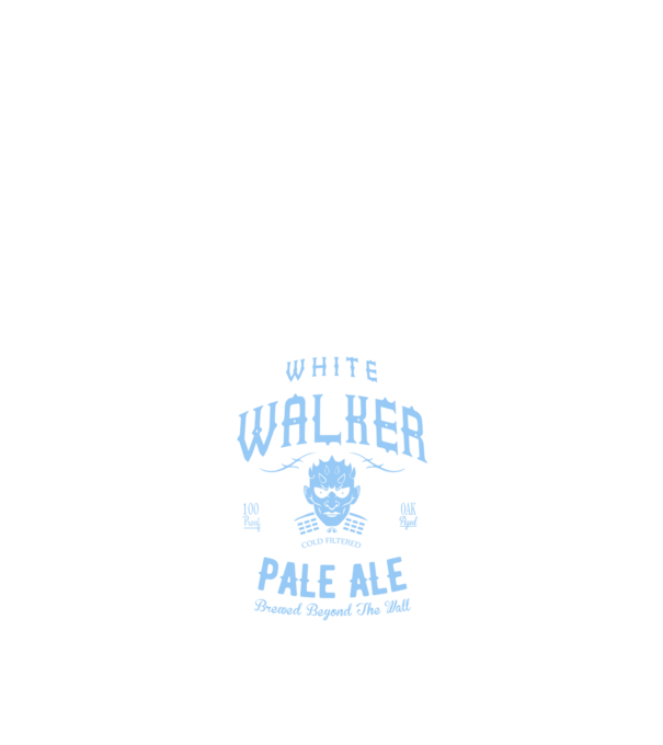 White Walker Pale Ale model negru pe tricou