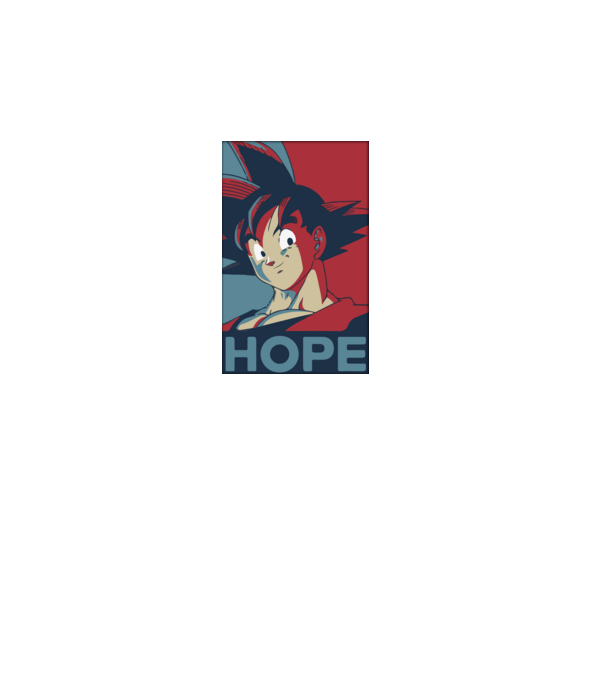 goku hope dragonball model negru pe tricou