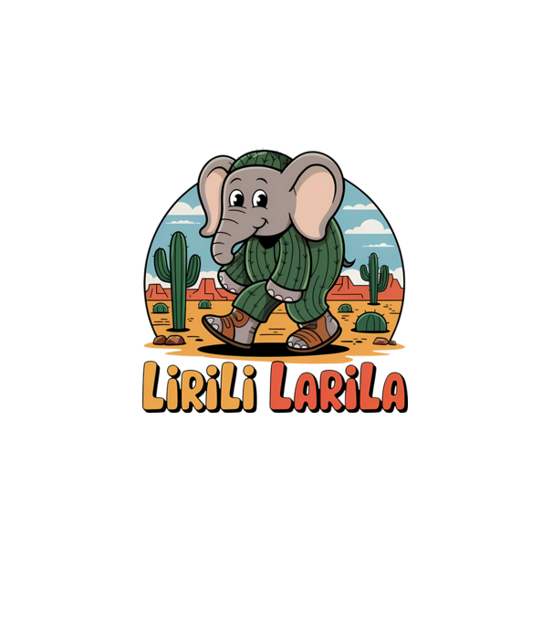 Lirili Larila model negru pe tricou