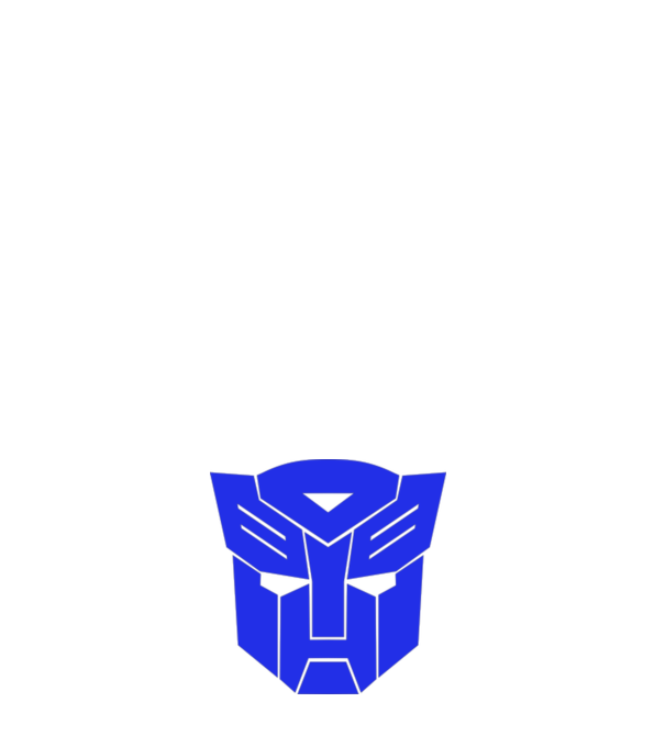 Autobot model alb pe tricou