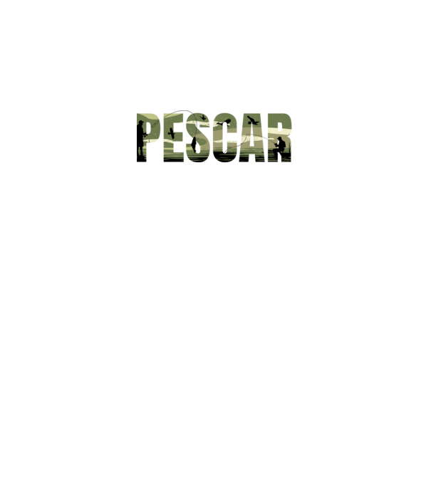 PESCAR model negru pe tricou