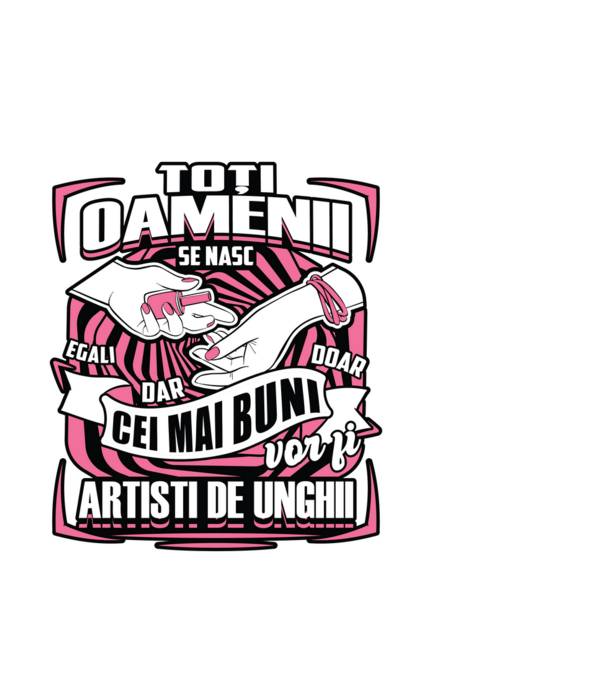 Toți oamenii - se nasc egali dar doar cei mai buni vor fi artiști de unghii model negru pe tricou