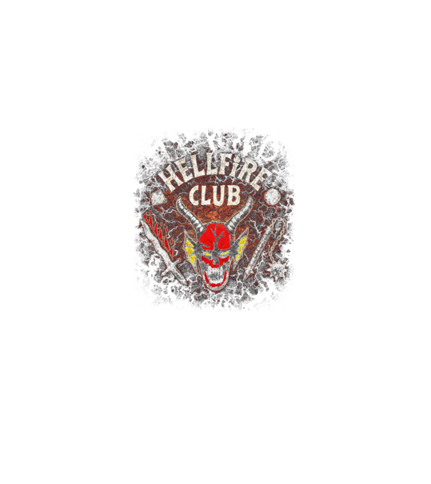 hellfire club stranger things model negru pe tricou