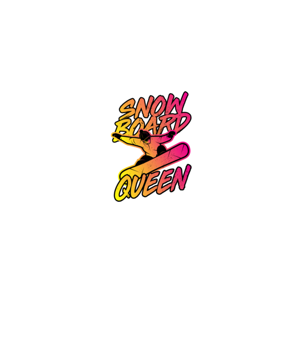 snowboard queen model negru pe tricou