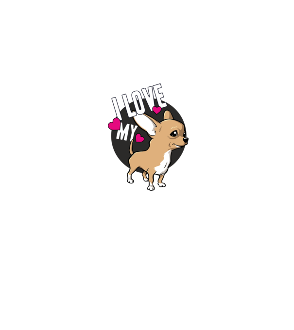 I love my Chihuahua model gri pe tricou