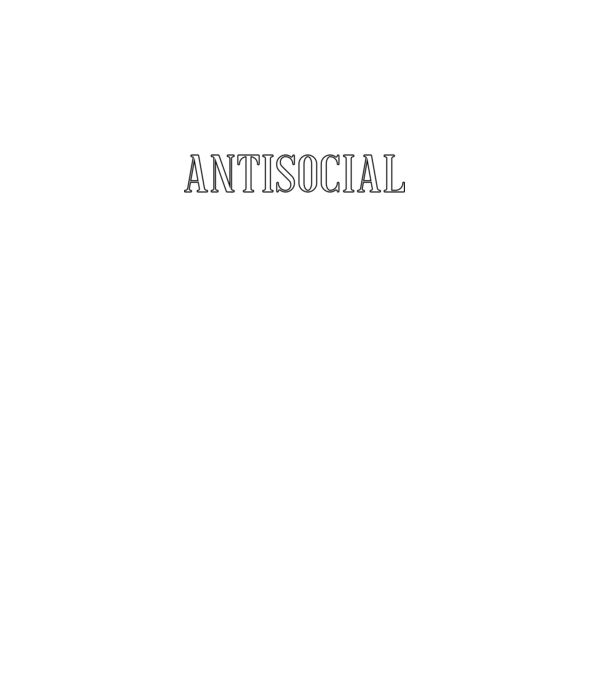 Antisocial model negru pe tricou