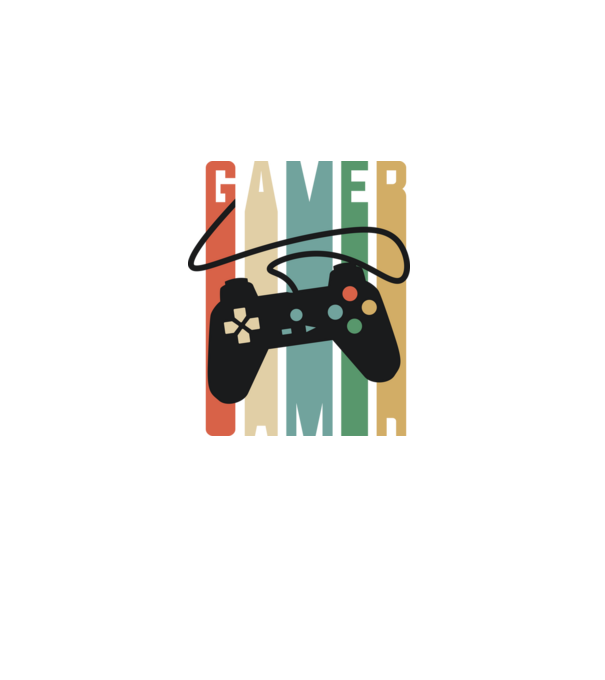 Gamer Controller model negru pe tricou