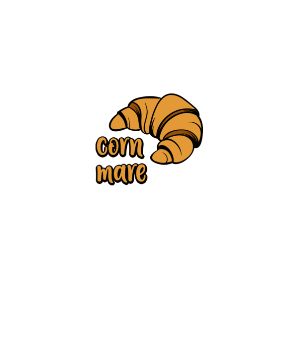 corn mare model alb pe tricou