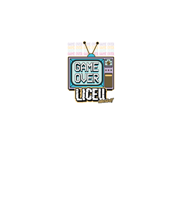 Absolvire retro liceu model negru pe tricou