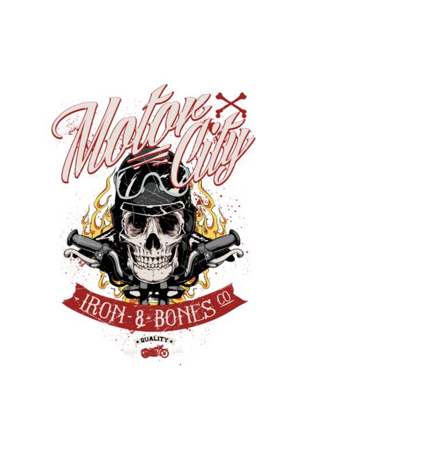 Motor City model negru pe tricou