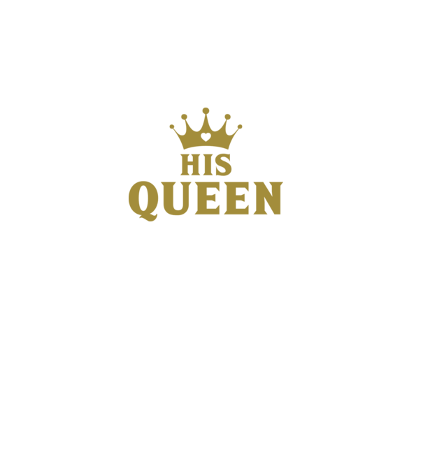 His Queen model negru pe tricou